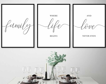 Family quote signs | Etsy