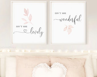 Printable, Baby Girl Nursery Decor (Digital Download) Isn't She