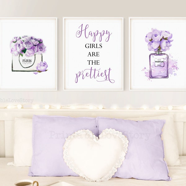 Purple Wall Art Etsy