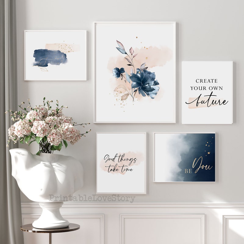 Blue Bedroom Decor - Etsy