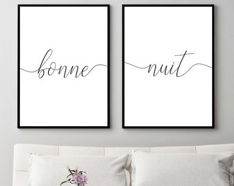 Bonne Nuit Poster - Etsy