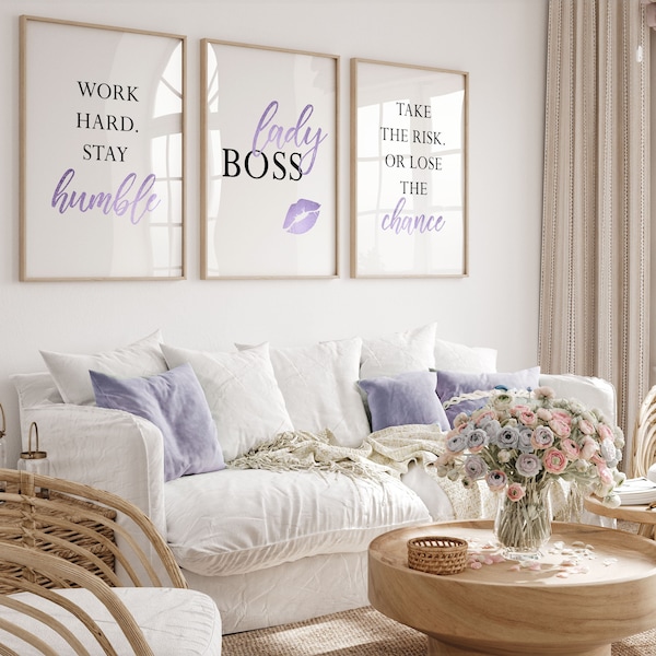 Purple Office Decor Etsy