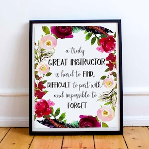 Instructor Gift,A truly great instructor is hard to find,Office Gift,Appreciation sign gift,Instructor Thank you gift,Trainer gift,Fitness