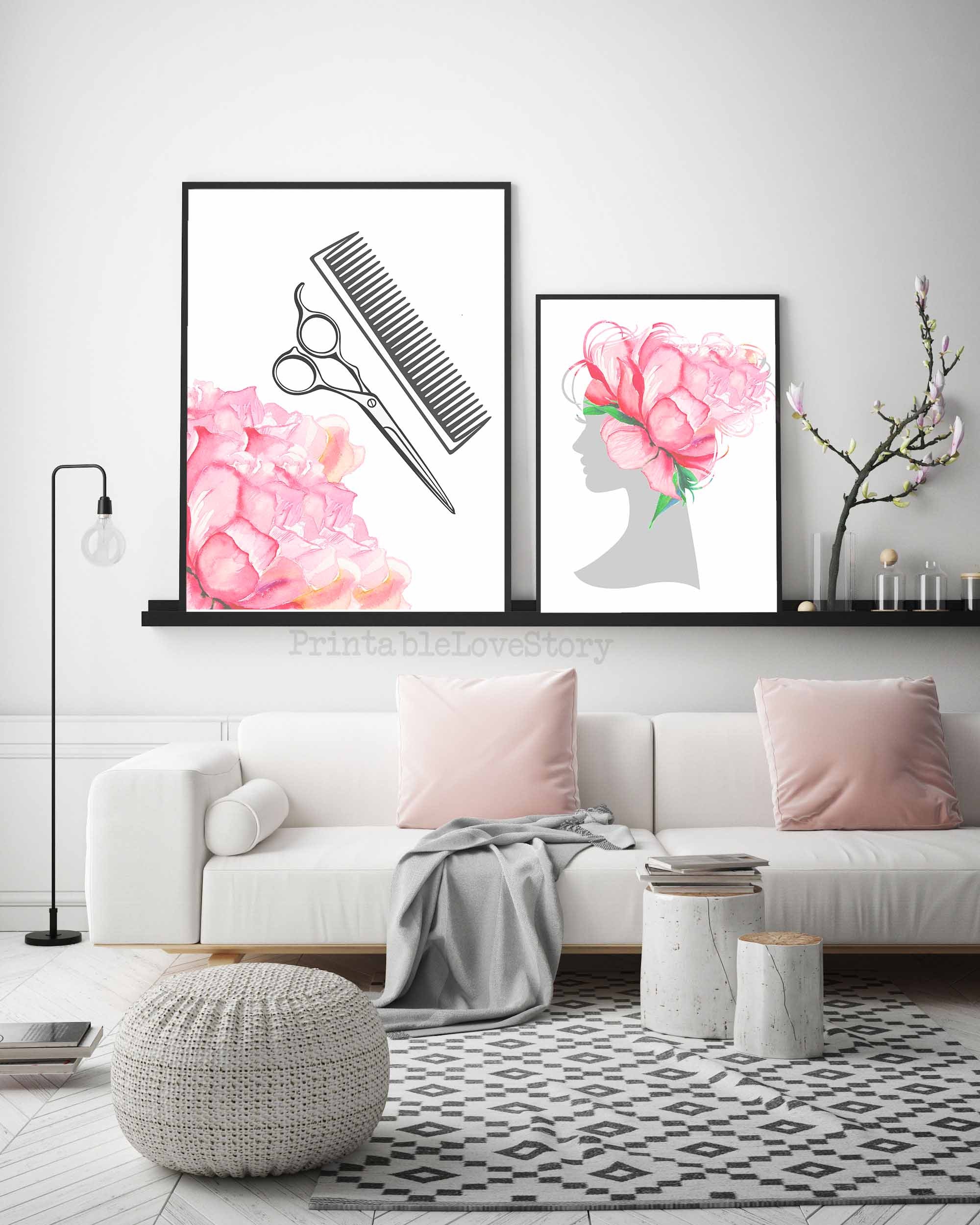 Hair Salon Wall Artsalon Decorhair Salon Signsbeauty Salon - Etsy