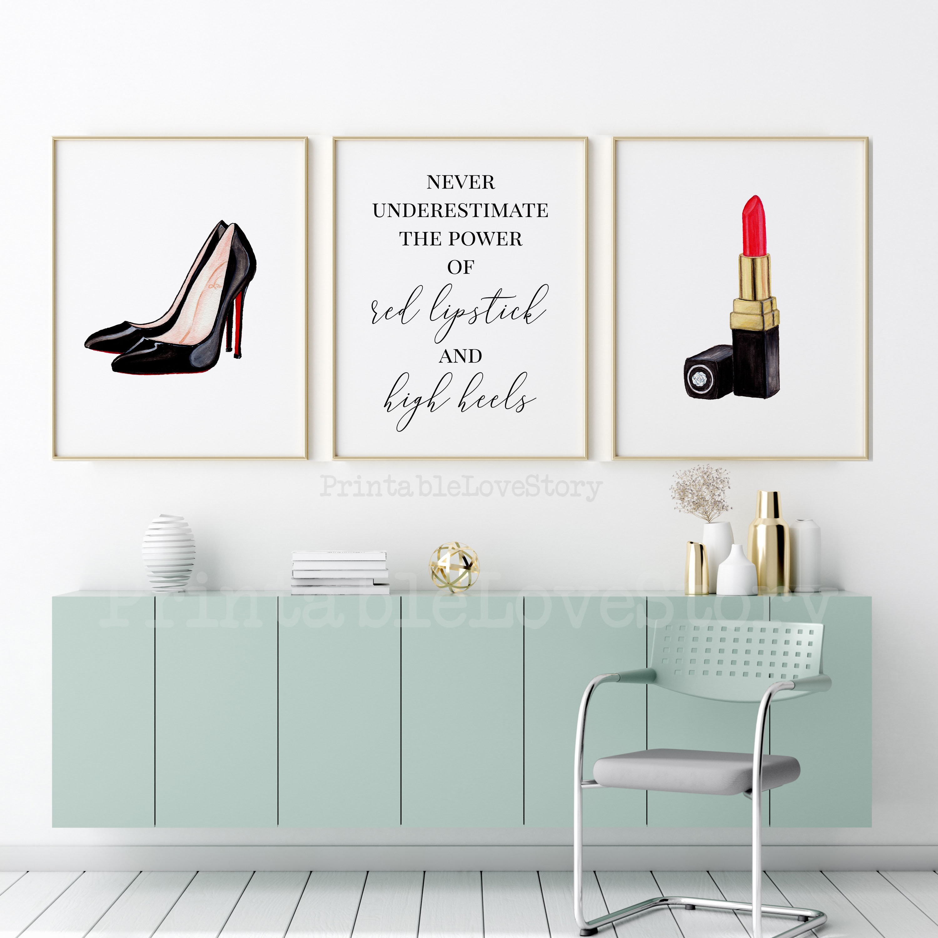 Dressing Room Wall Decorfashion Wall Artfashion Etsy