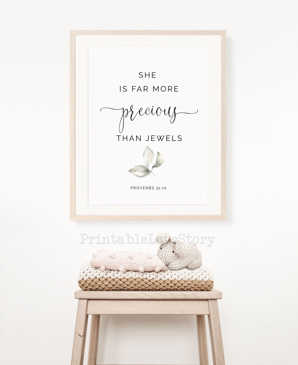 Nursery Bible Verse Printablechristian Nursery Wall Artshe | Etsy