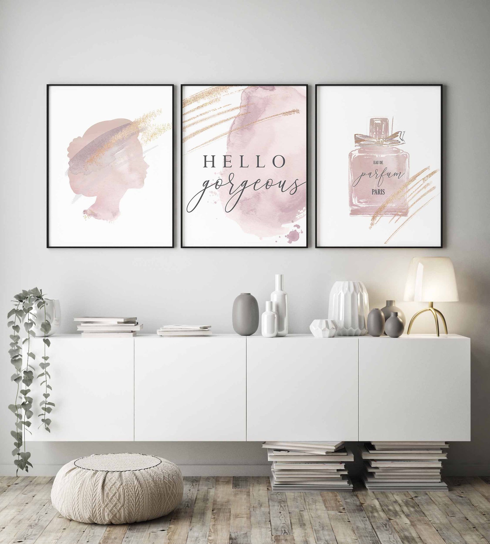 Makeup Printsrose Gold Decormakeup Wall Artfashion Wall - Etsy
