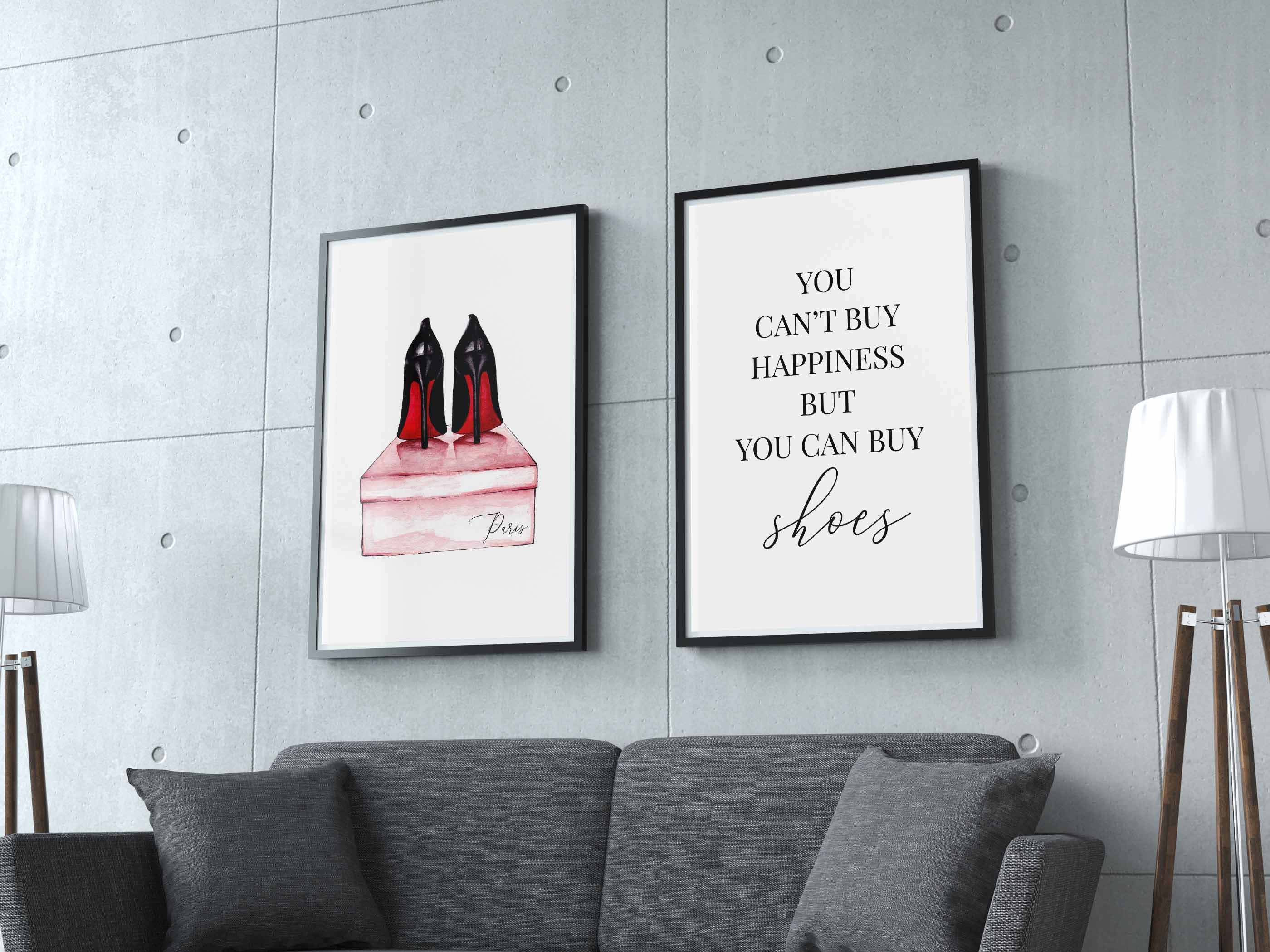 Fashion Wall Artdressing Room Signshoes Printsshoes Quote Etsy