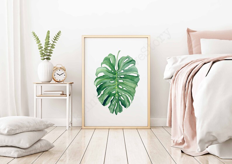 Set of 4 prints,Dream without fear Love without limits,Living Room Wall Decor,Gallery wall,Botanical prints,Tropical leaf,Printable wall art