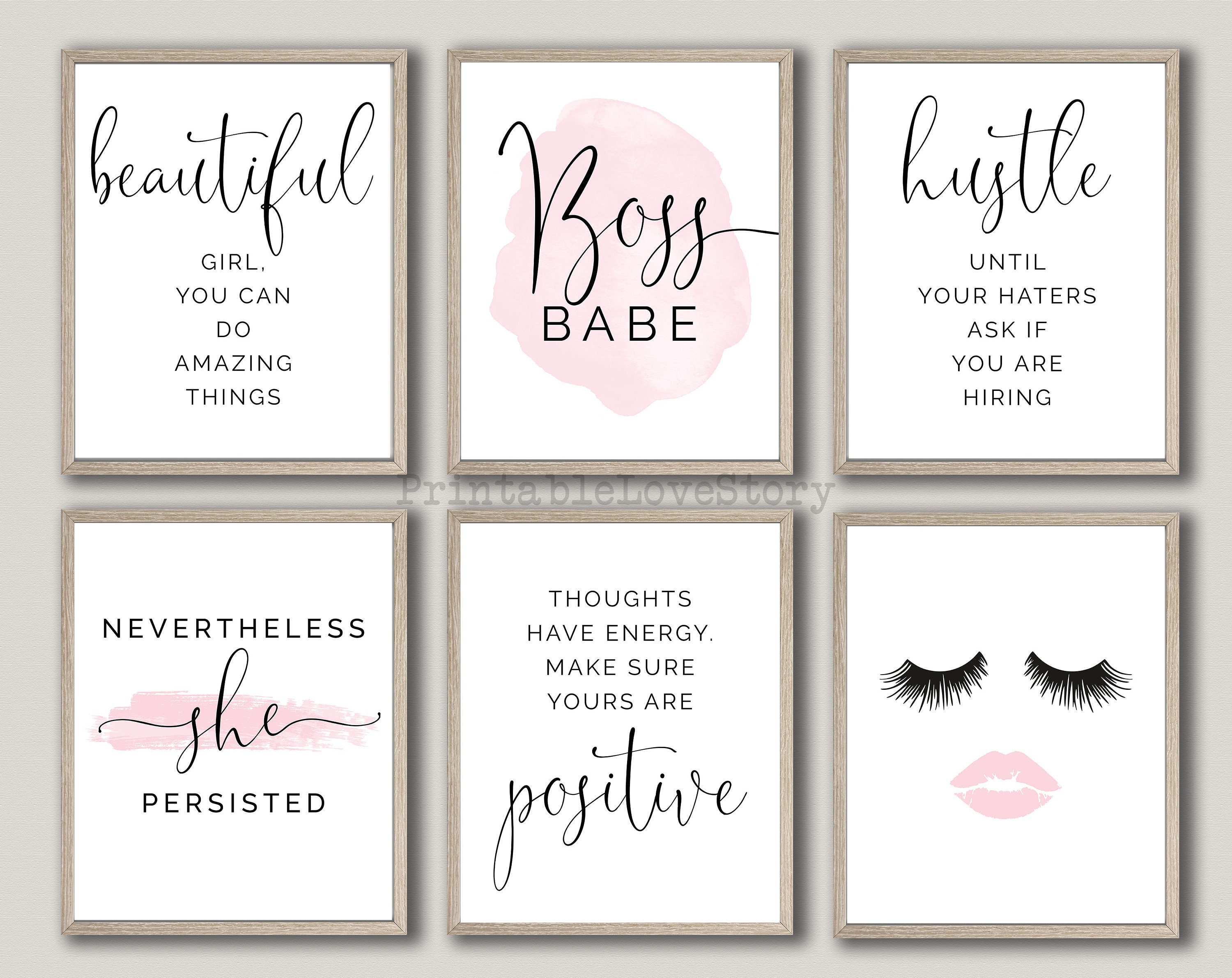 Boss Babe Prints, Motivational Home Office Decor (digital Download) - Etsy