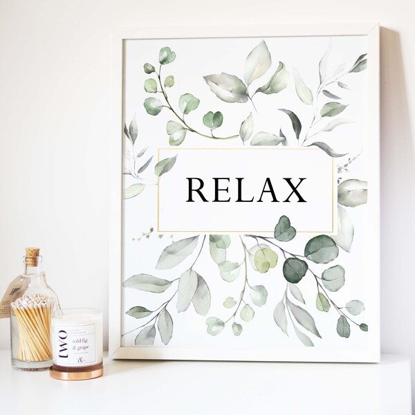Relax Sign - Etsy