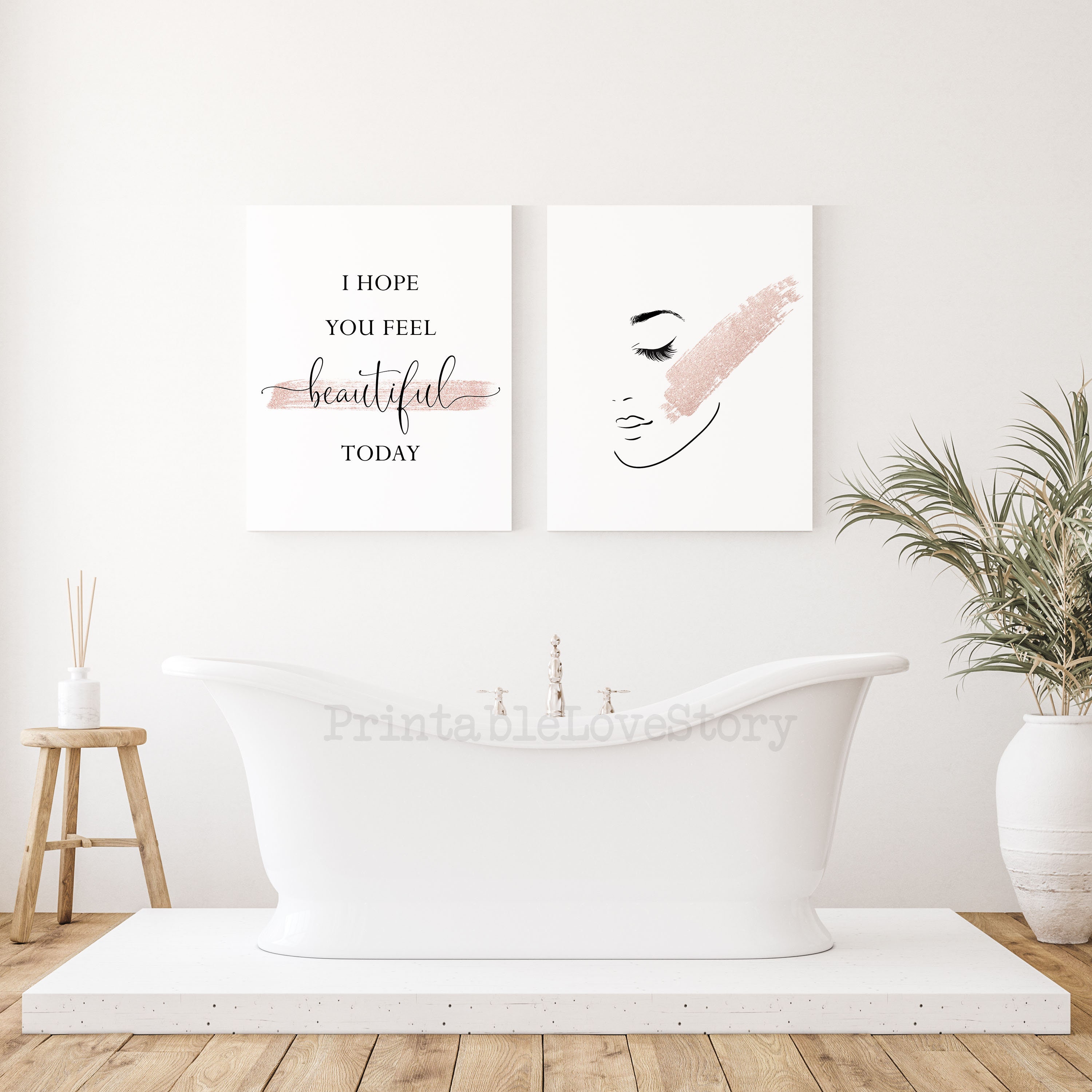 Woman bedroom wall artBlush bedroom prints Etsy