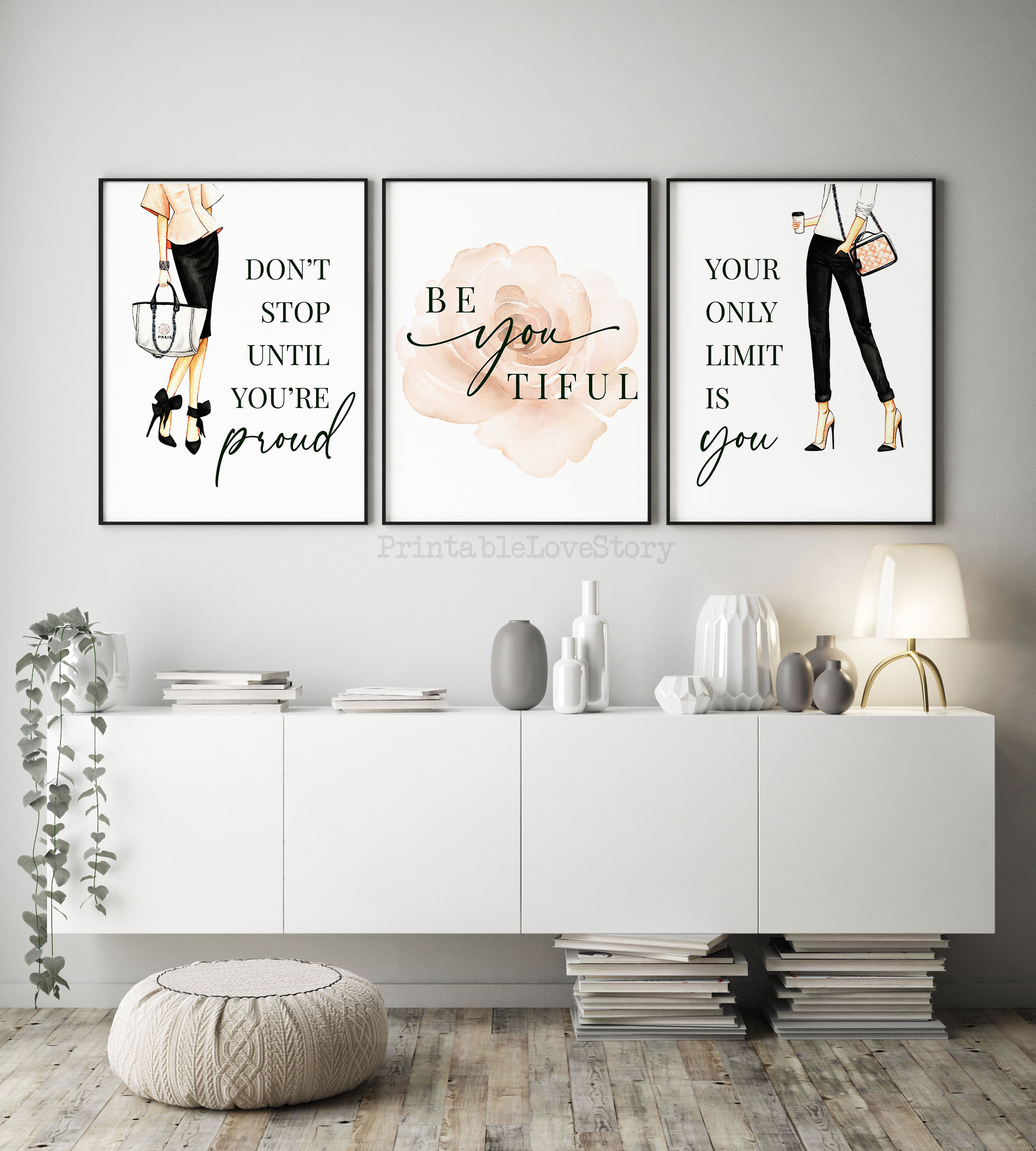 Wall Art Printable Home Office Sign Inspirational Quote Motivational ...