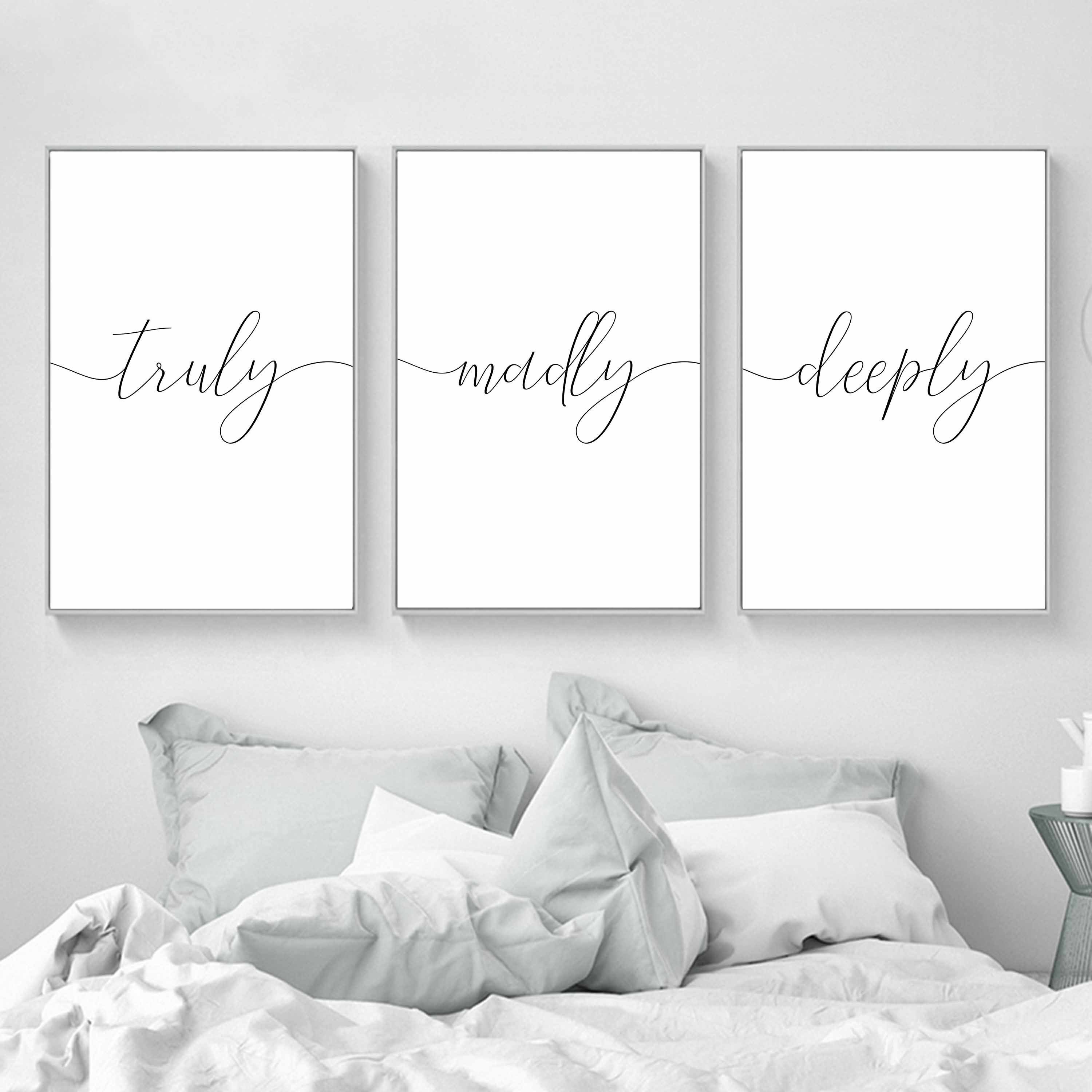 Trulymadlydeeply Signbedroom Wall Decorabove Bed - Etsy