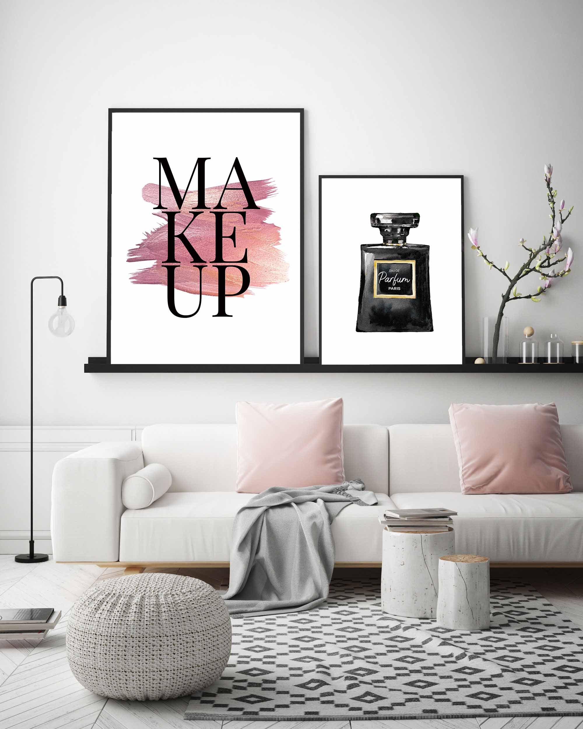 Makeup wall artmakeup decorEyelash decorFashion wall | Etsy