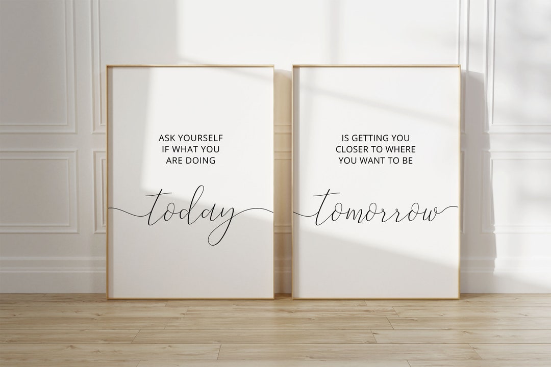 Motivational Quote Prints Set: Home Office Wall Art (digital Download ...