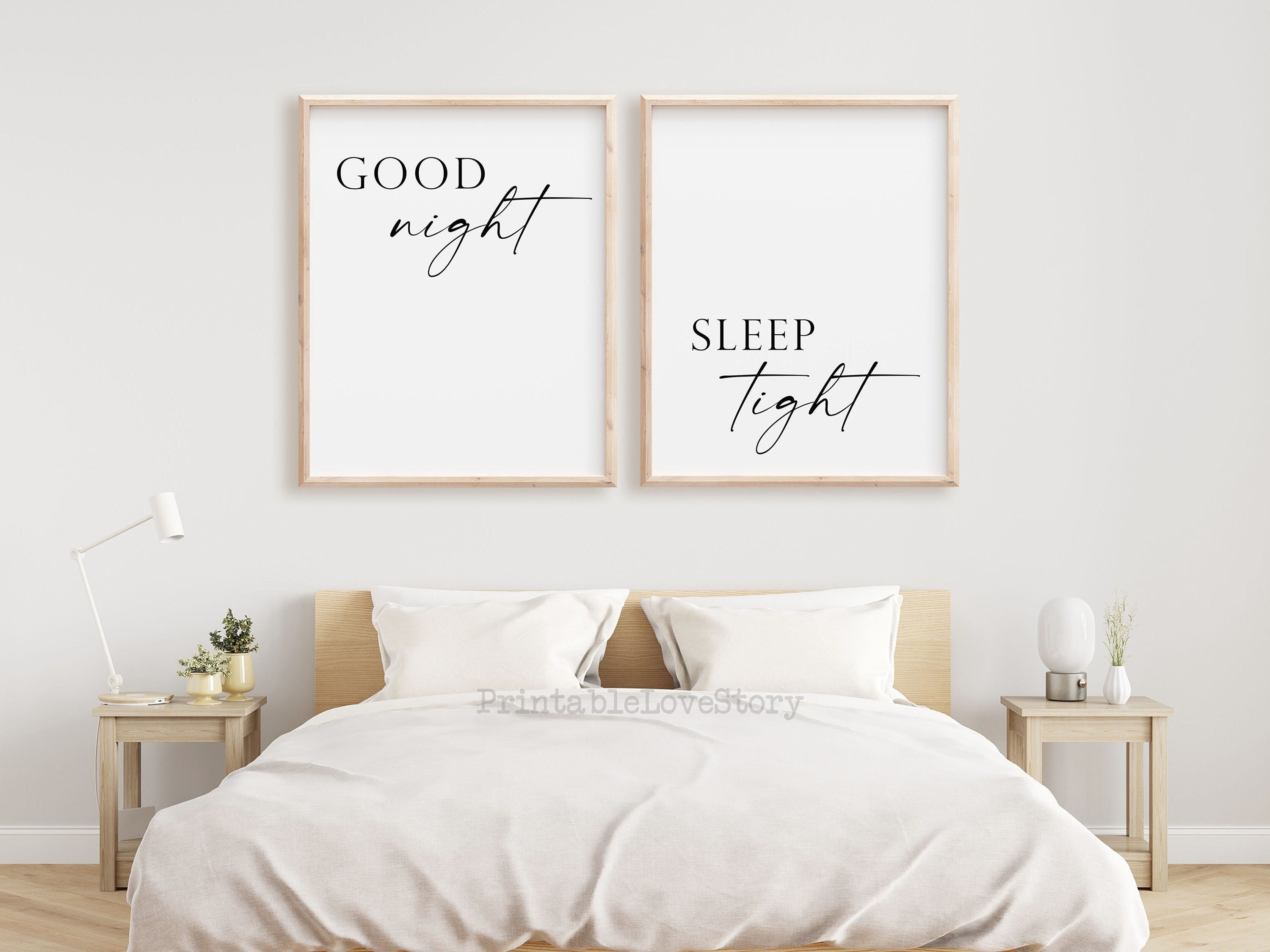 Good Night Sleep Tight Signprintable Wall Artbedroom - Etsy