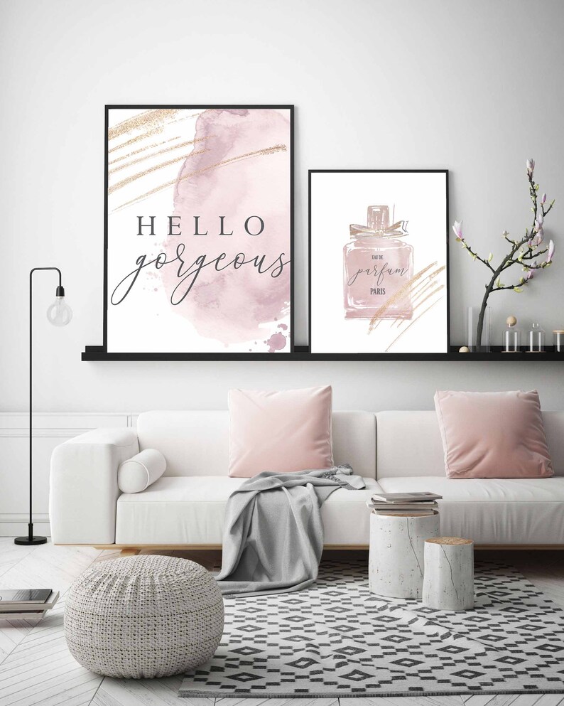 Makeup Printsrose Gold Decormakeup Wall Artfashion Wall - Etsy