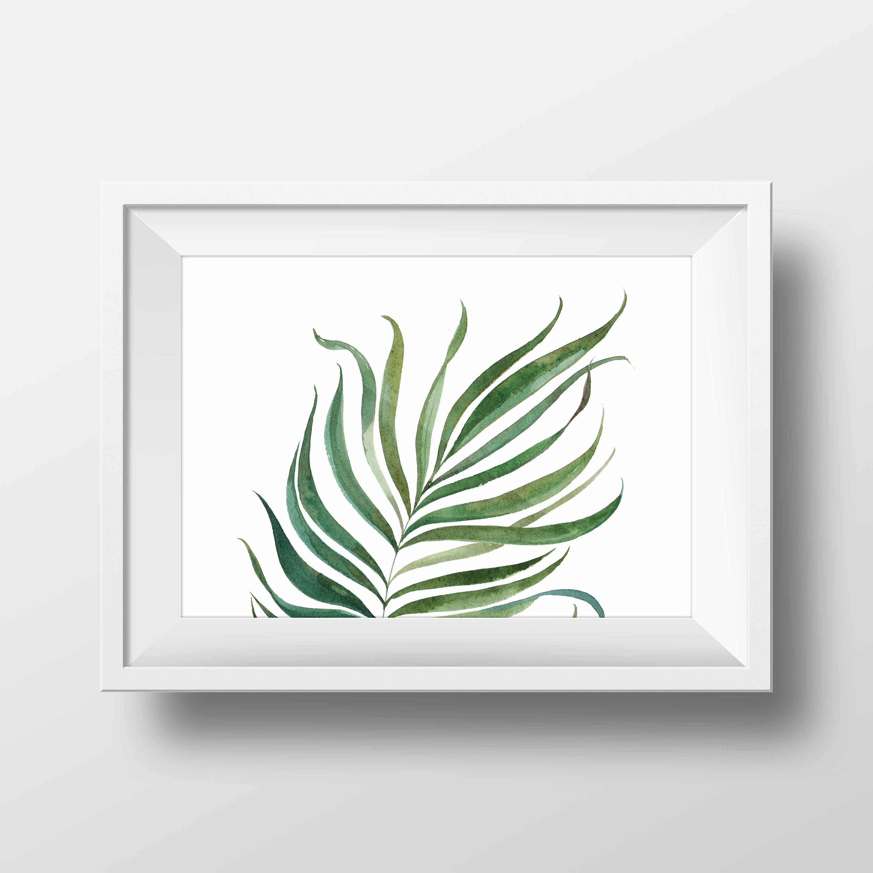 Printable wall artTropical leaf printPalm leaf | Etsy
