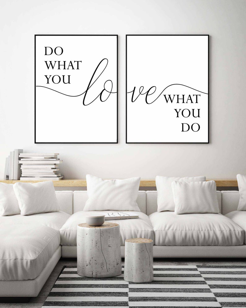 Do What You Love Love What You Doprintable Wall Artset of Etsy UK