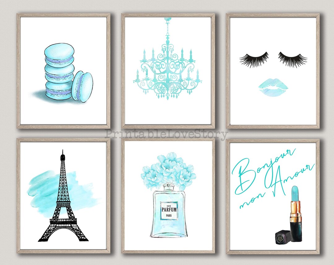 Teal Room Decor,wall Art Teal Paris,teal Teen Room Decor,paris Room