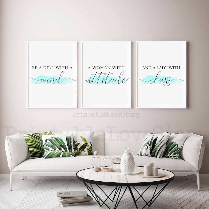 Turquoise Bedroom Decor Turquoise Wall Art Bedroom Wall Art Prints For Bedroom Girls Bedroom Wall Art Girls Room Decor Quote For Women Set 3 Prints Digital Prints Deshpandefoundationindia Org