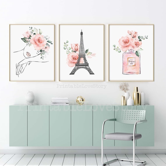 Paris Room Decorparis Wall Artblush Bedroom Decorroom Decor - Etsy ...