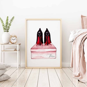 Fashion Wall Art,dressing Room Sign,shoes Prints,shoes Quote Art,high ...
