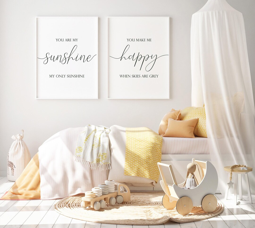 Nursery Decor,you Are My Sunshine,set of 2 Prints,newborn Baby Gift ...