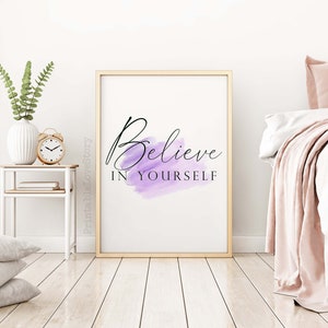 Purple Flower Print Set, Inspirational Wall Art (digital Download) - Etsy