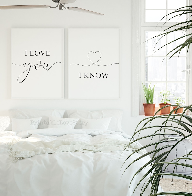 I Love You I Know Printbedroom Wall Decorcouple Wall Etsy