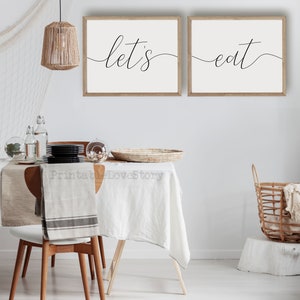 Let's Eat Sign,dining Room Wall Art,let's Eat Printable,prints for ...