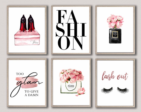 Buy Fashion Wall Artfashion Posters Setset of 6 Printsbeauty Online in  India 