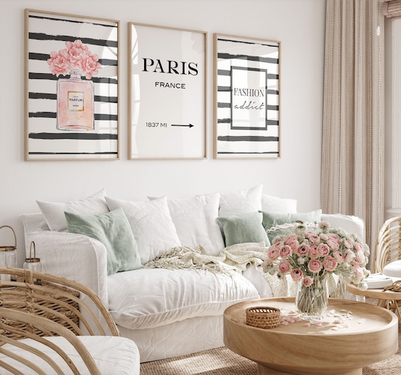 Paris Fashion Print Set, Perfume Bottle Art (Digital Download)