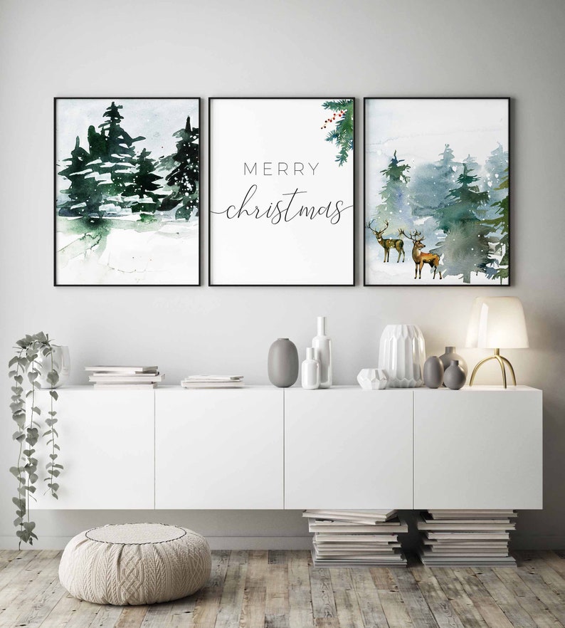 Christmas wall art,Christmas Printable Set,Christmas gift,Christmas Tree Print,Christmas prints,Merry Christmas,Winter decor,Holiday decor 