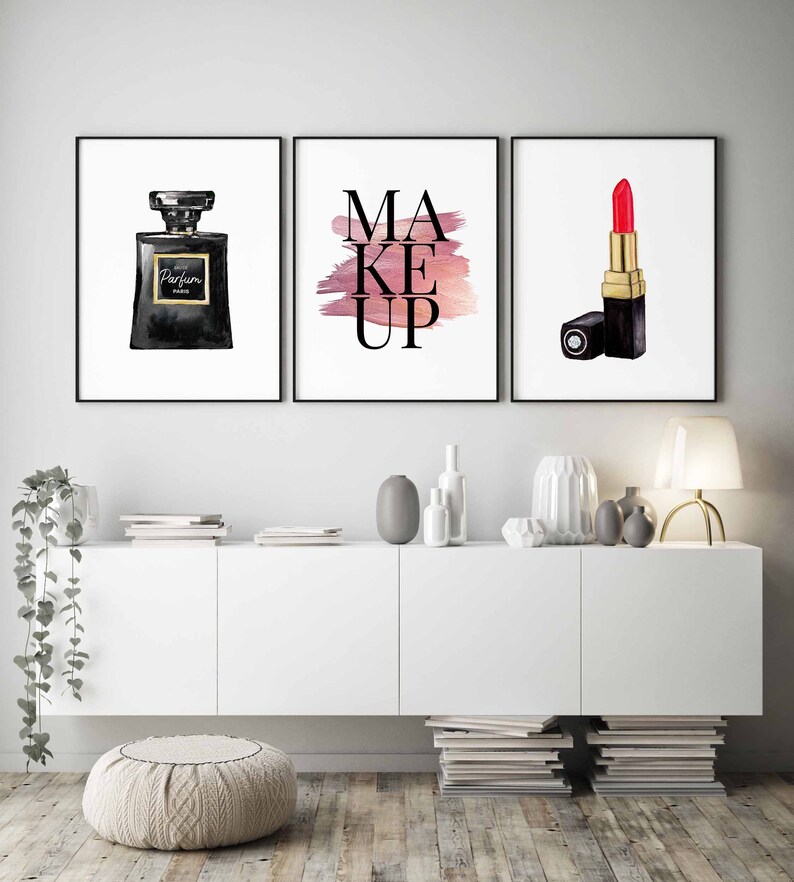 Makeup Wall Artmakeup Decoreyelash Decorfashion Wall Etsy Australia