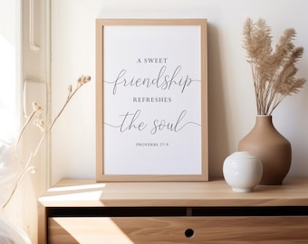 Friendship Quote Print, Bible Verse Wall Art (Digital Download)