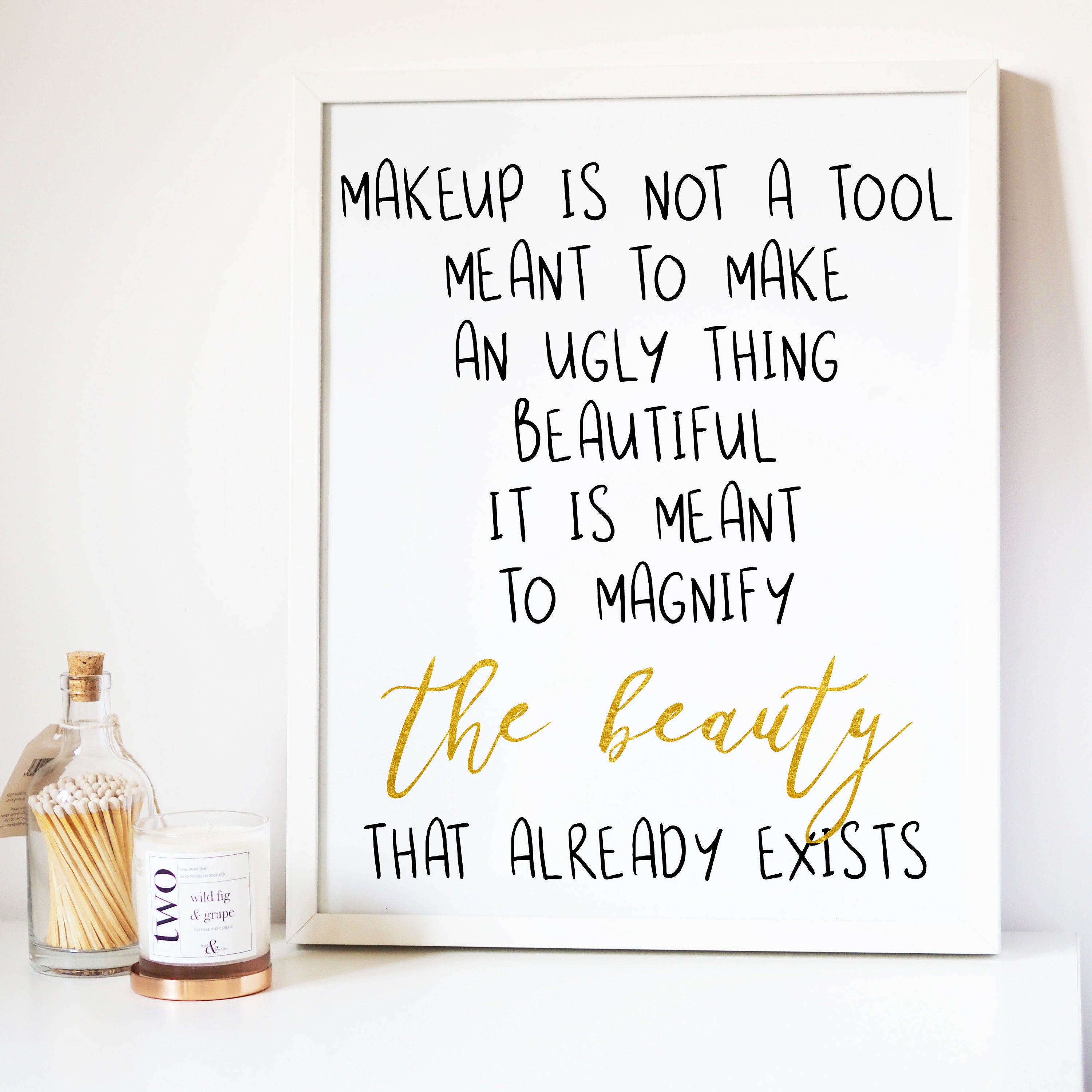 Makeup quote print makeup wall artbeauty salon Etsy