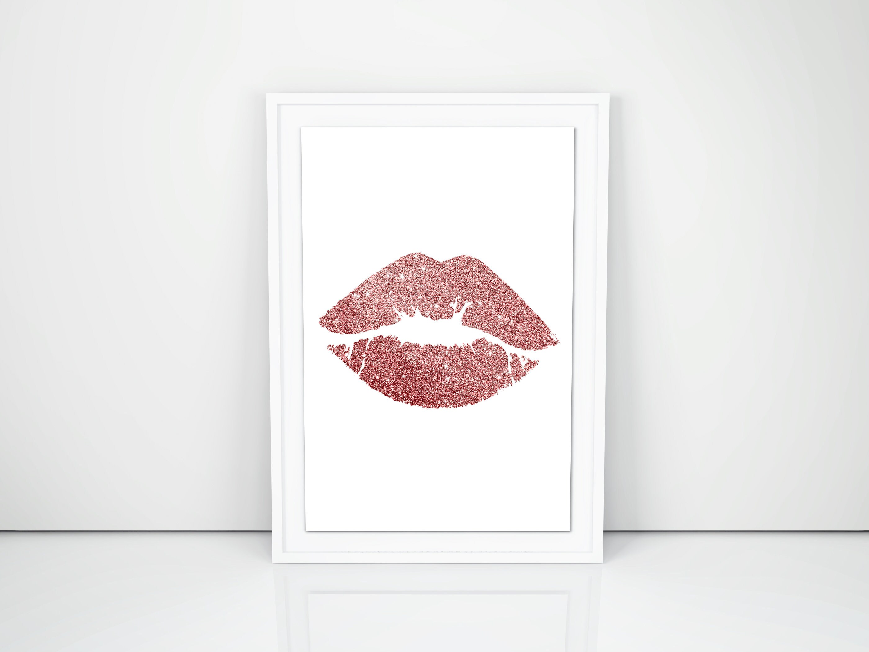 Lips Printlips Wall Artrose Gold Lips Printablekiss - Etsy