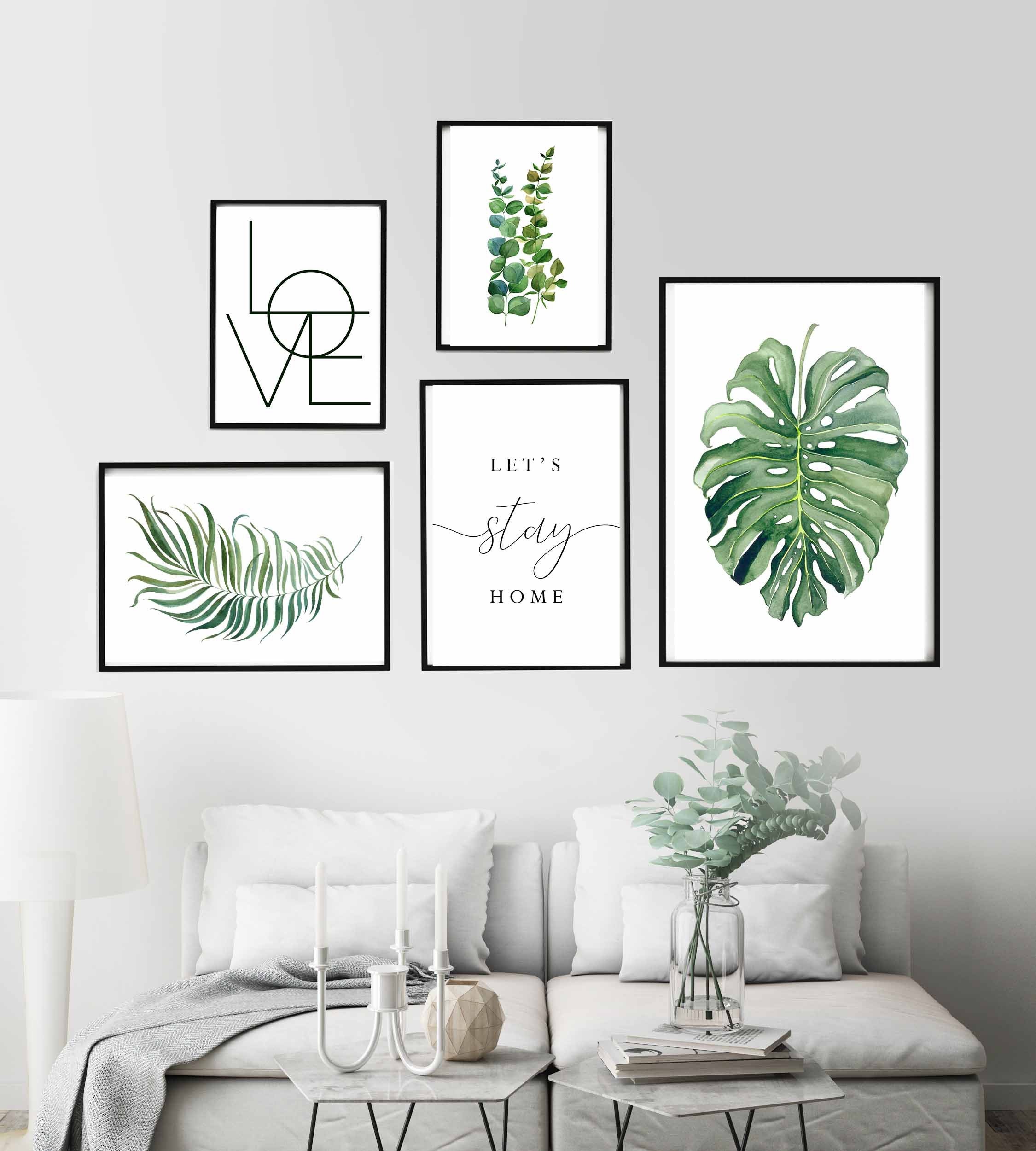 Printable Wall Decor STAY HOME Printable Prints Set Printable Wall Art 