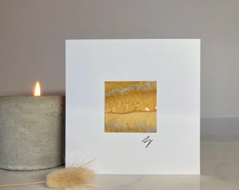 Miniature artwork greetings card to brighten someone's day