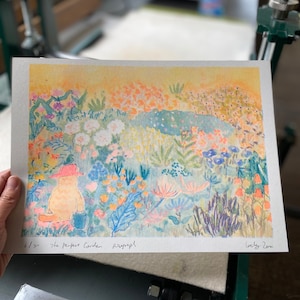 Impression riso - risographie - The Perfect Garden - Chat - A4 - A5