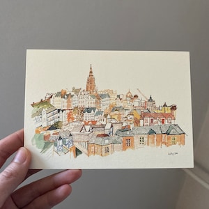 A6 Mini Edinburgh print - Postcard - watercolour - painting - gift