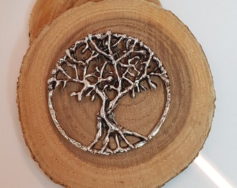 Tree of life / olive tree pendant, handmade in 925 sterling silver