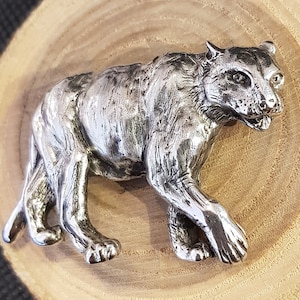 Puma (Berglöwe) als Anhänger/Medaillon in Sterlingsilber