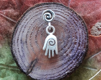 Single earrings Hopi handheld, series "Spirit", 925 silver, also available as charm, earrings, and earrings with spiral