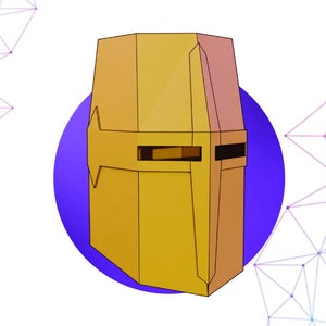 Plantilla de casco de cruzado – 3D de cartón – Descarga instantánea