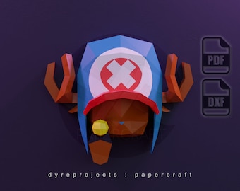 Reindeer Pirate 3D Papercraft Pattern – DIY Anime Room Decor – Manga Fan Gift – Instant Download PDF