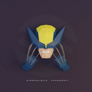 Wolverine Papercraft Template – 3D DIY Wall Art – Instant Download