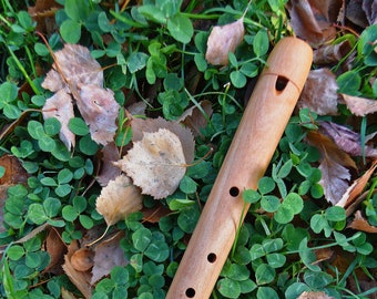 Pentatonic Flute, Cherry Wood Wind Musical Instrument, Handmade